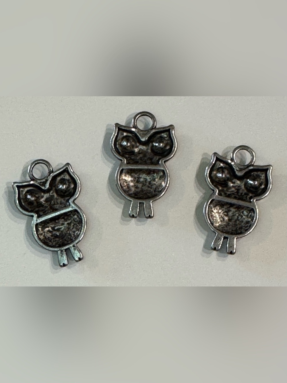 Vintage Silver Tone Owl Charm
Pendants - Set of 3 - Picture 2 of 4